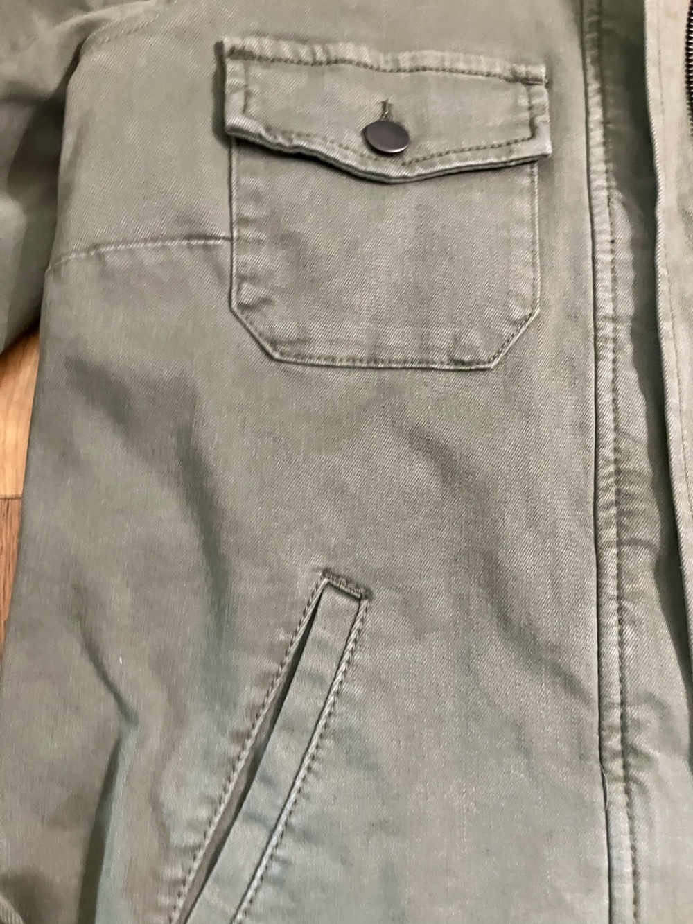 Olive Green Kut From the Kloth Women’s Zip Up Jacket - Picture 5 of 5